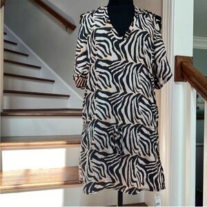 PilyQ Zebra Cut Out Cover Up Dress